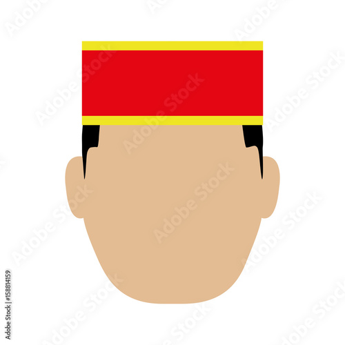 bellboy icon over white background colorful design vector illustration