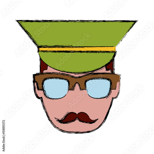 bellboy man icon over white background vector illustration