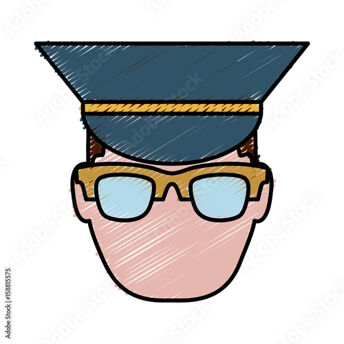 bellboy man icon over white background vector illustration
