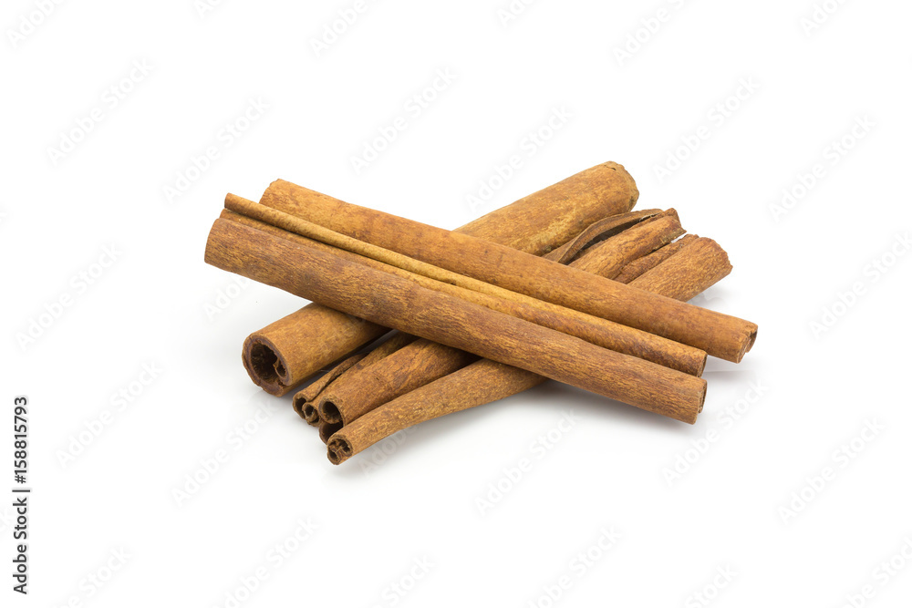 Stack of cinnamon isolated on white Stack of cinnamon isolated on white