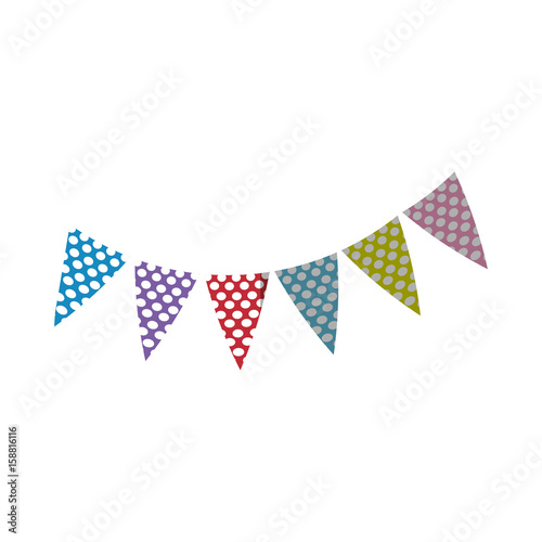 pennants decoration party icon vector illustration graphic design