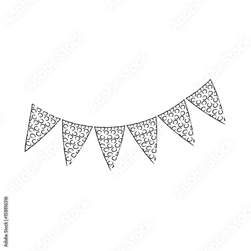 pennants decoration party icon vector illustration graphic design