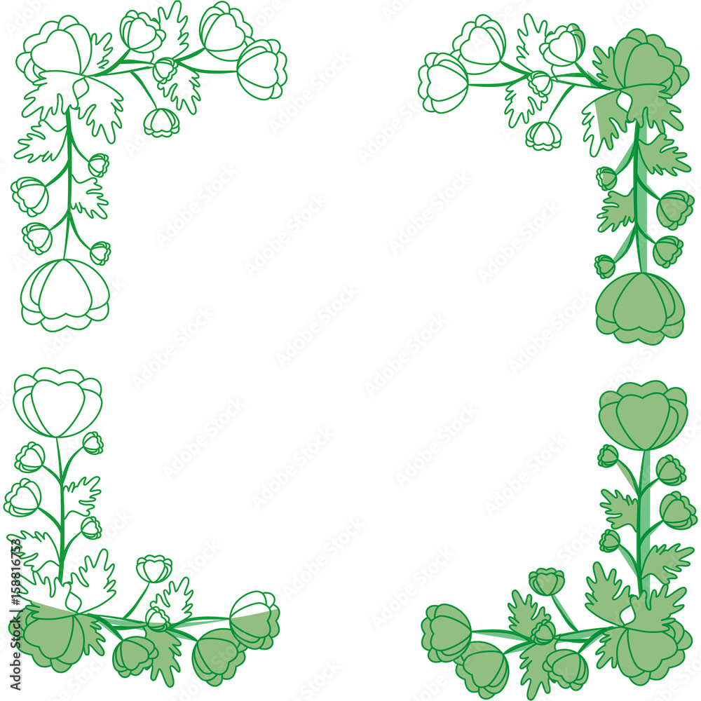 Frame with flowers icon vector illustration graphic design Frame with flowers icon vector illustration graphic design