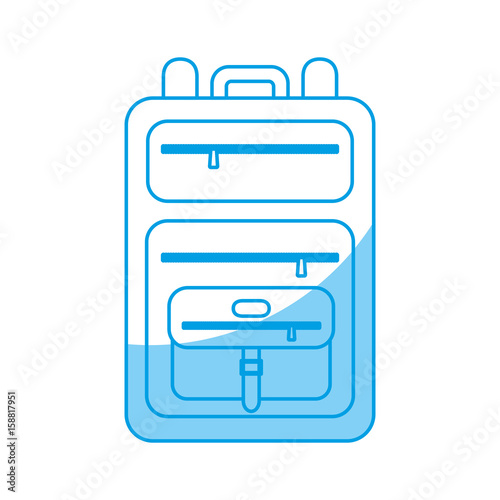 school backpack icon over white background vector illustration