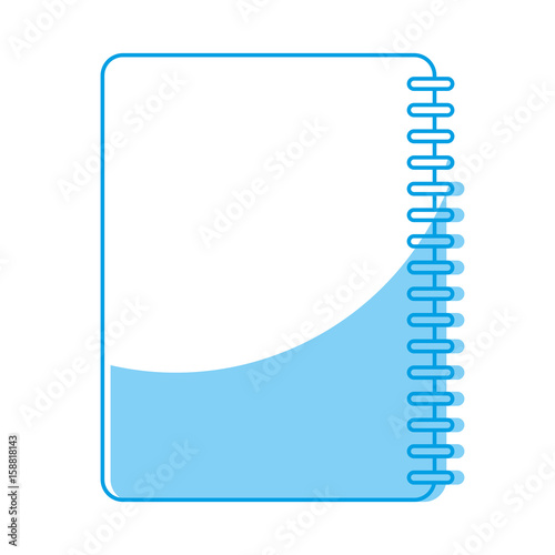 notebook icon over white background vector illustration