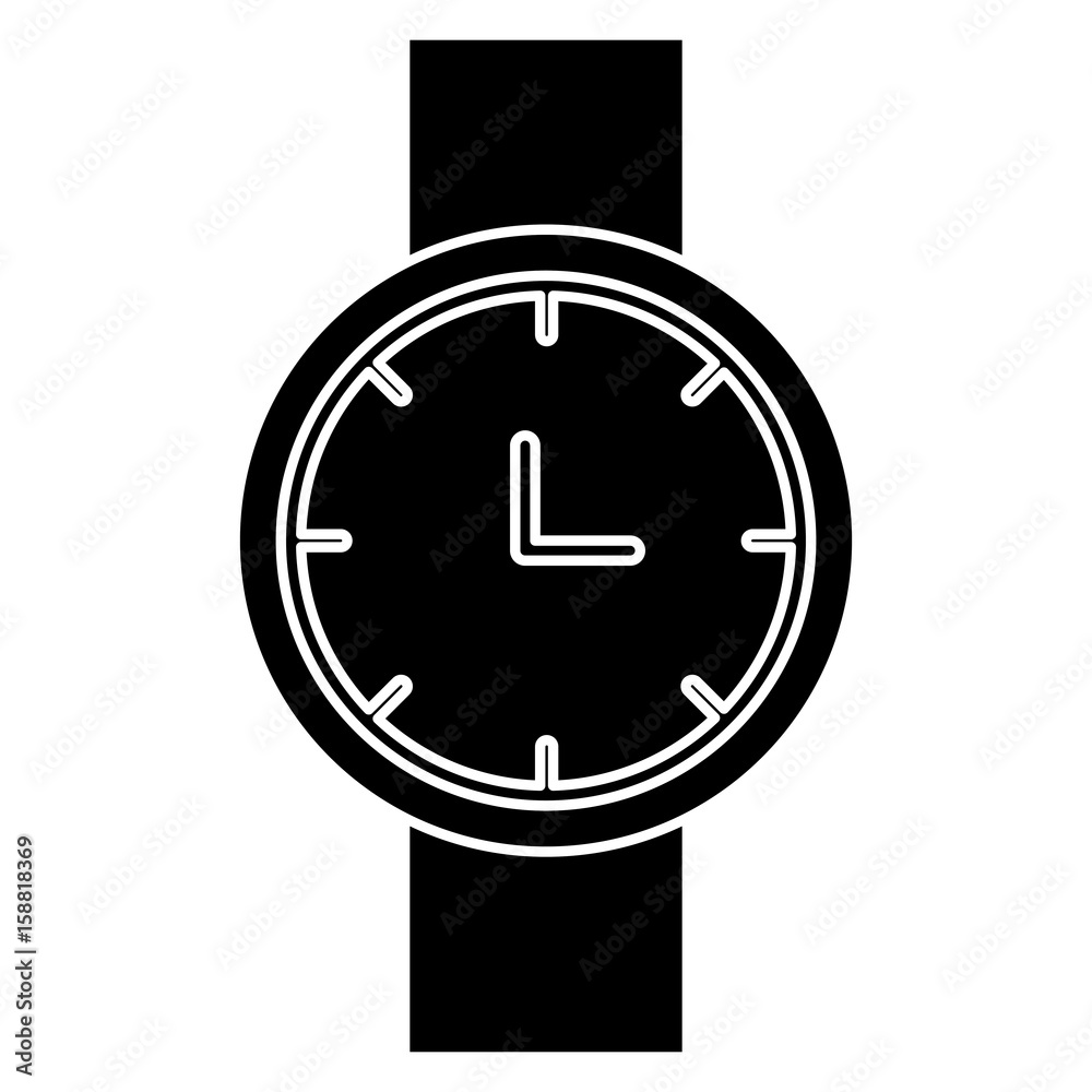 watch icon over white background vector illustration watch icon over white background vector illustration