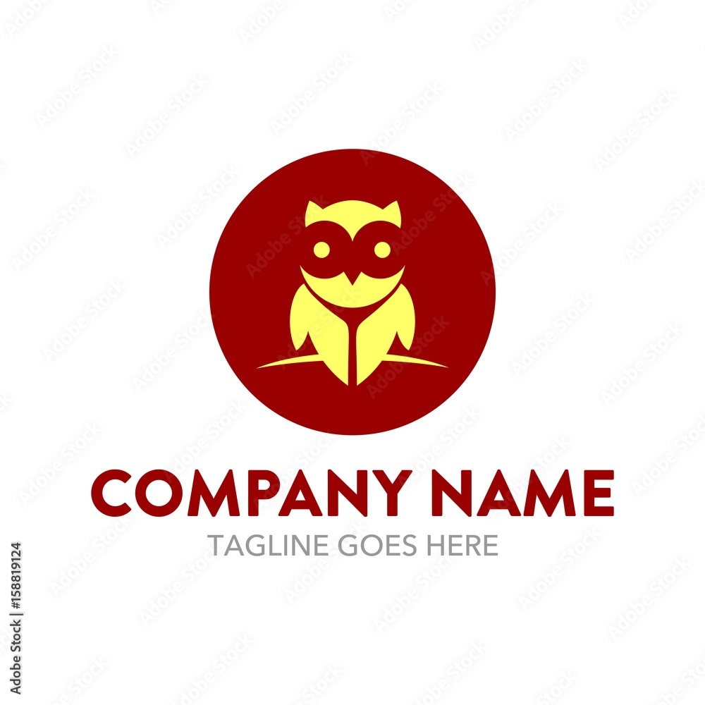 Obraz premium Unique Owl Logo Template