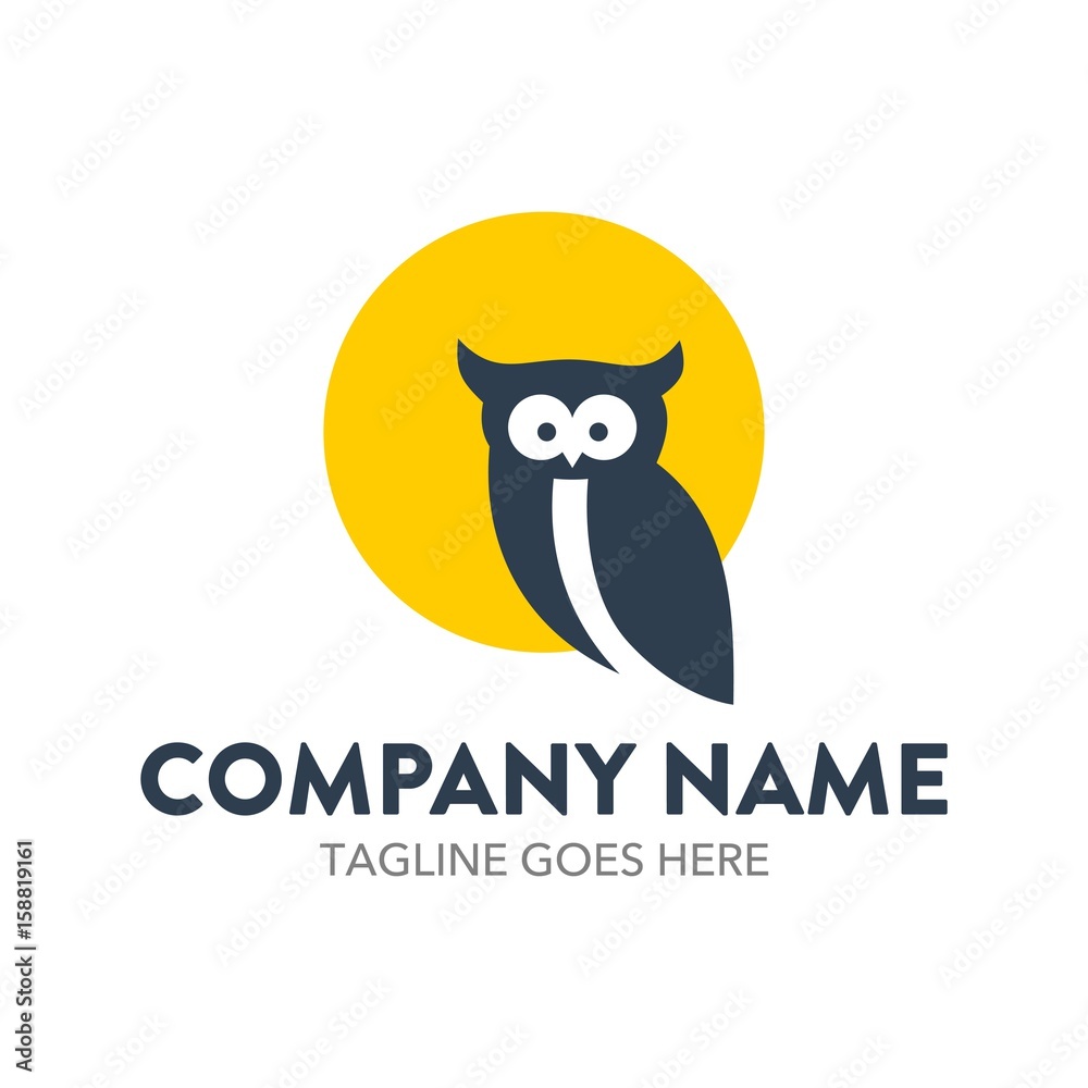 Naklejka premium Unique Owl Logo Template