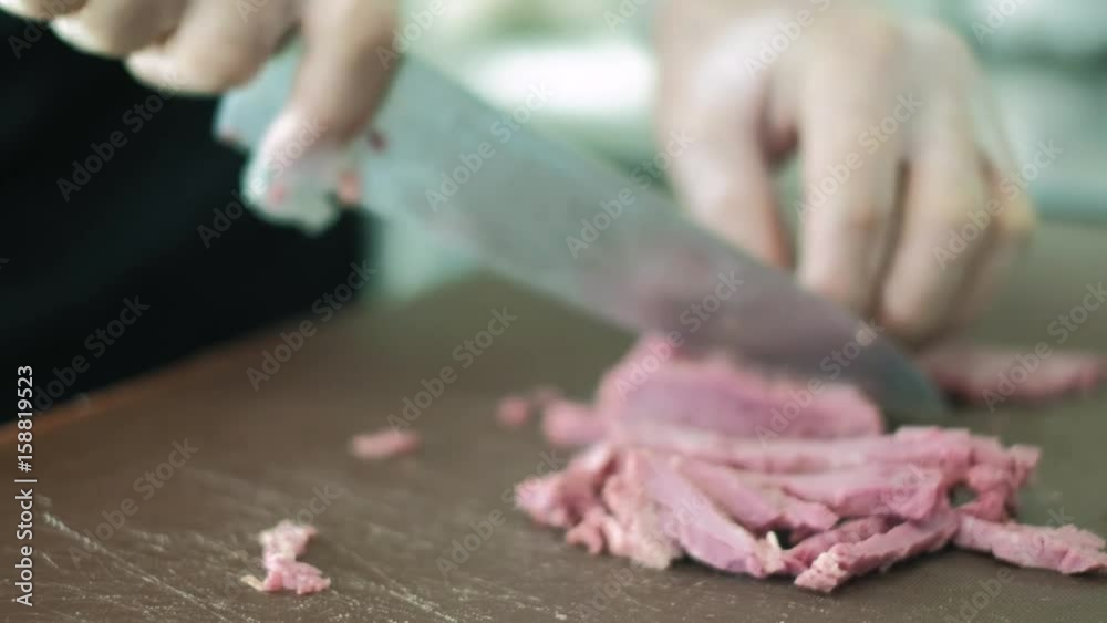 Chef in hotel or restaurant kitchen cooking, only hands. 4k Chef in hotel or restaurant kitchen cooking, only hands. 4k