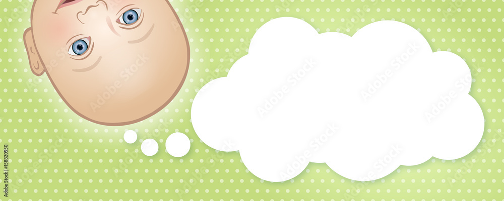 Lustiges Baby mit Sprechblase Lustiges Baby mit Sprechblase
