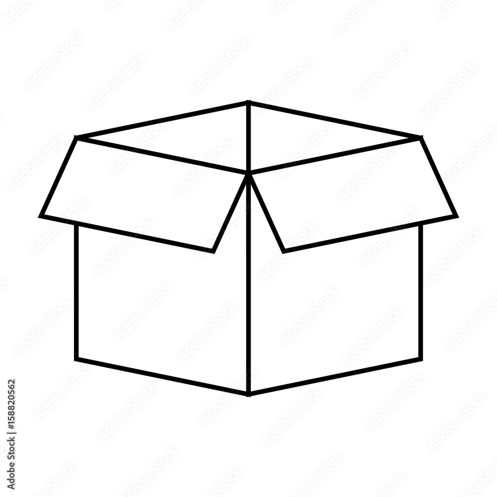carton box icon over white background vector illustration carton box icon over white background vector illustration
