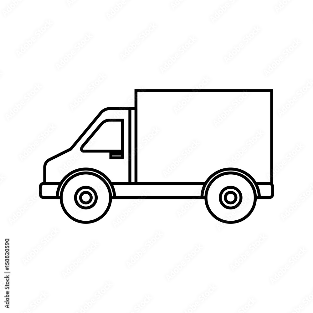 cargo truck icon over white background vector illustration cargo truck icon over white background vector illustration