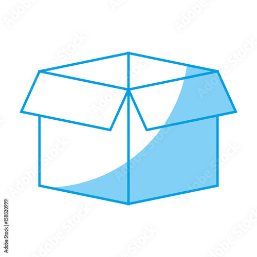 carton box icon over white background vector illustration