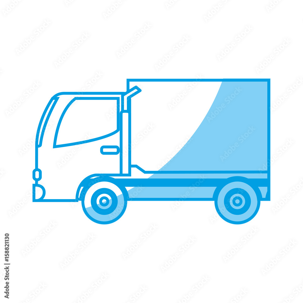Cargo truck icon over white background vector illustration Cargo truck icon over white background vector illustration