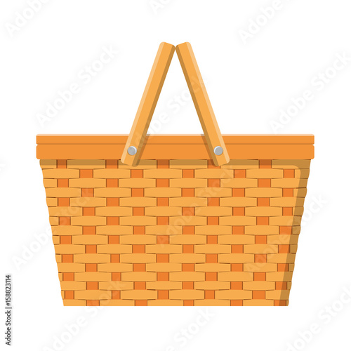 picnic basket isolated icon