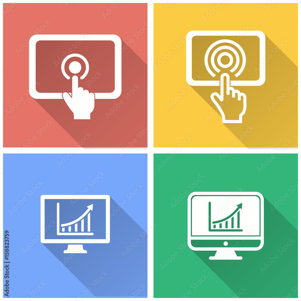 Diagram screen - vector icon. Diagram screen - vector icon.