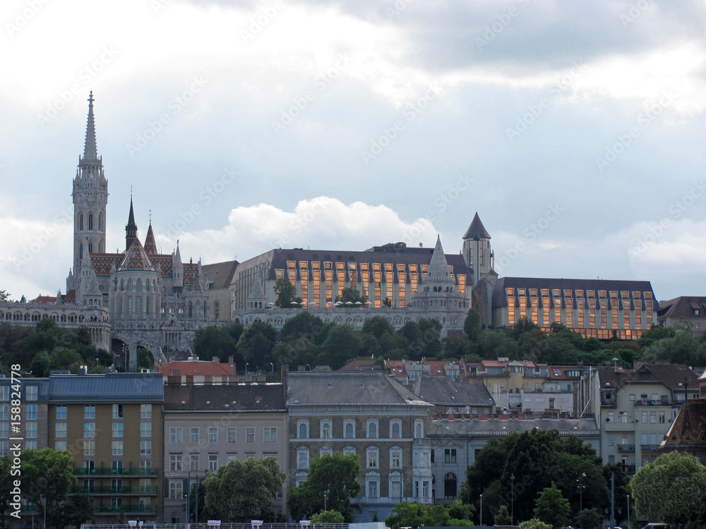 Budapest - Matthias Cathedral, Fishermen's Bastion, View of the city from the side of parliament