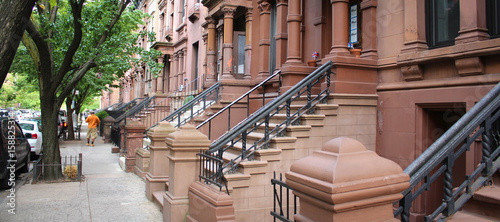 Konstfotografi Brownstones à Harlem (New York - USA)