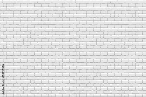 White bricks wall. Outline seamless pattern background