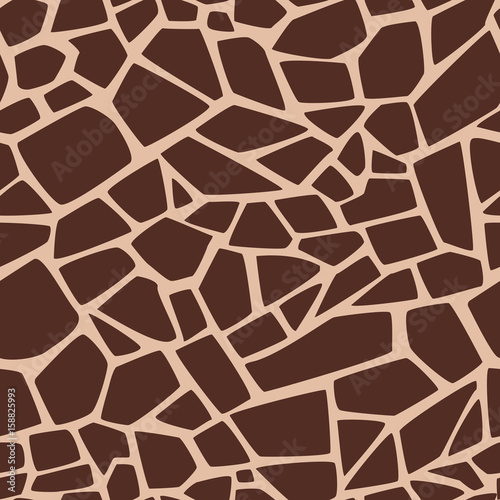 Giraffe skin seamless pattern. Animal background