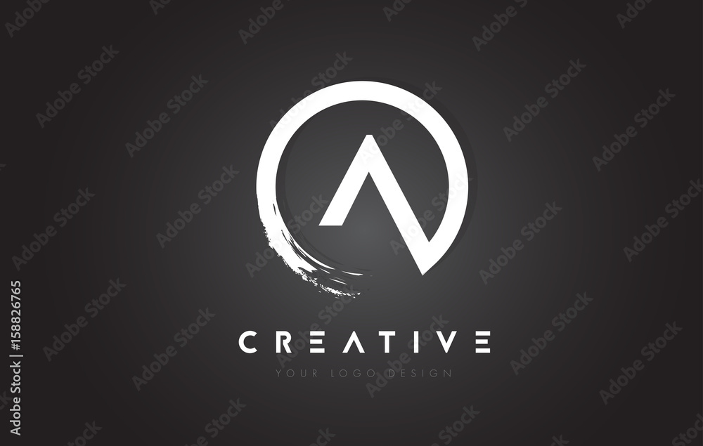 A Circular Letter Logo with Circle Brush Design and Black Background. A Circular Letter Logo with Circle Brush Design and Black Background.