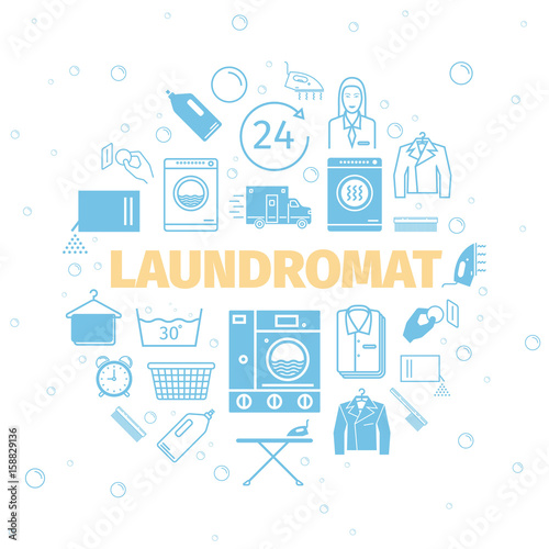 Laundromat banner.