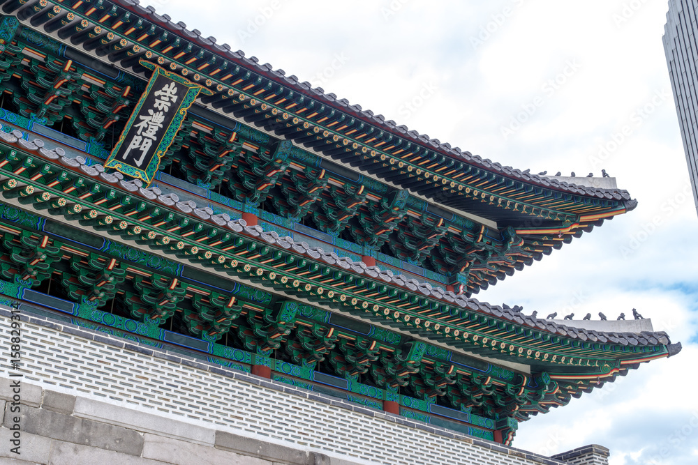 Namdaemun, one of the Eight Gates in the Fortress Wall of Seoul, South Korea Namdaemun, one of the Eight Gates in the Fortress Wall of Seoul, South Korea