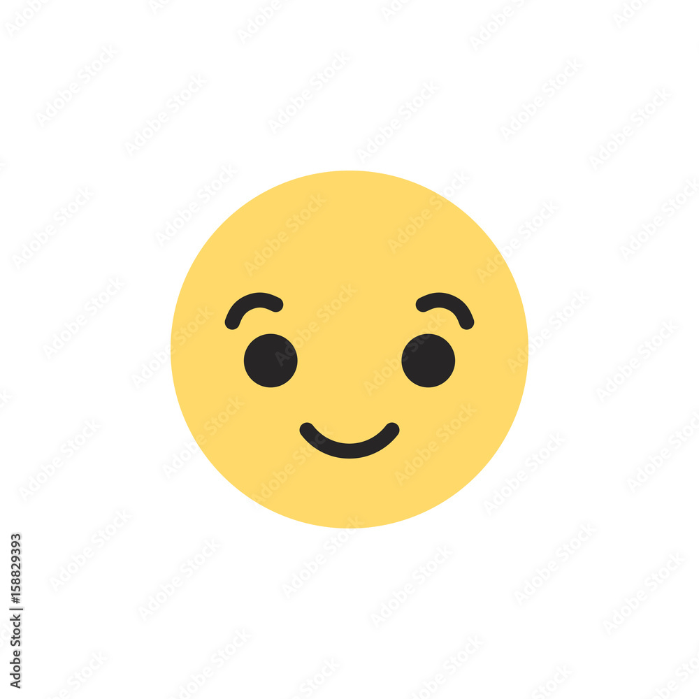 Yellow smiley with circle. Like social icon. Button for expressing social emoji. Flat vector illustration EPS 10 Yellow smiley with circle. Like social icon. Button for expressing social emoji. Flat vector illustration EPS 10