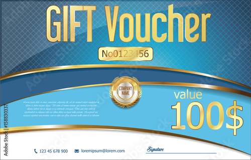 Gift voucher retro design template