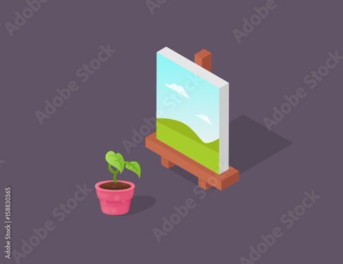 Easel vector illustration