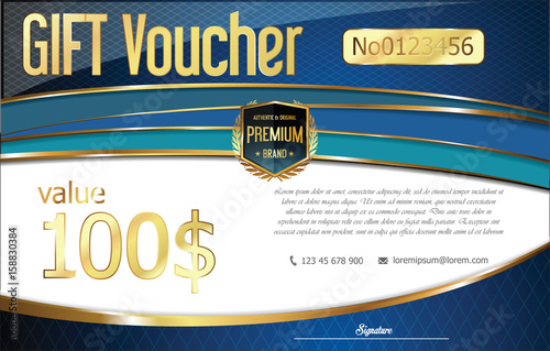 Gift voucher retro design template