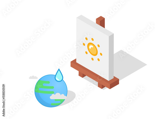 Easel vector illustration