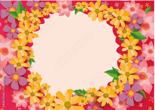 Floral frame. Vector illustration photo