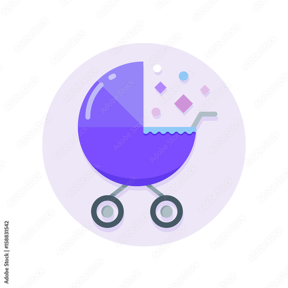 Baby carriage vector icon Baby carriage vector icon
