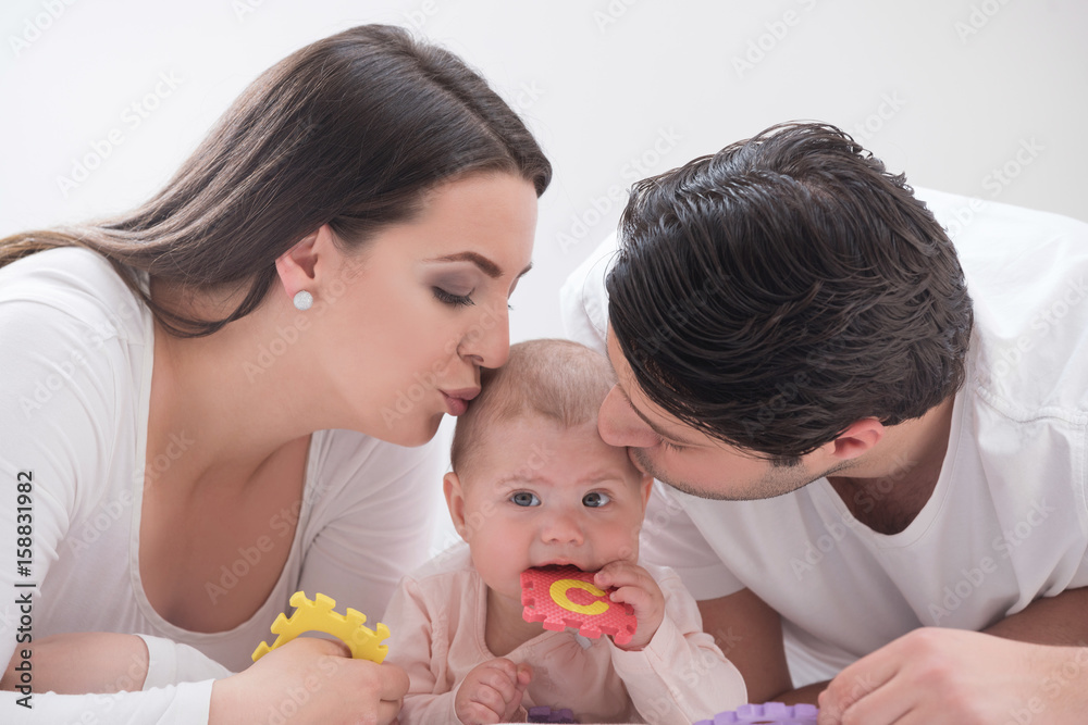 happy family of three happy family of three