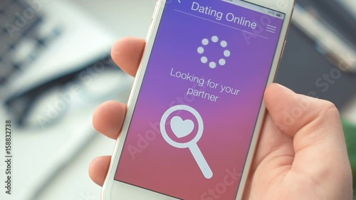 Successfully searching for partner on dating app on the smartphone