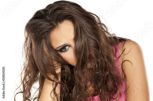 A pretty young woman ... sadness, boredom and loneliness