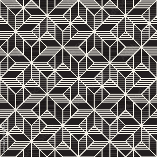 Vector seamless cross tiling pattern. Modern stylish geometric texture. Repeating mosaic abstract background