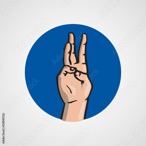 hands gesture or finger alphabet spelling vector illustration