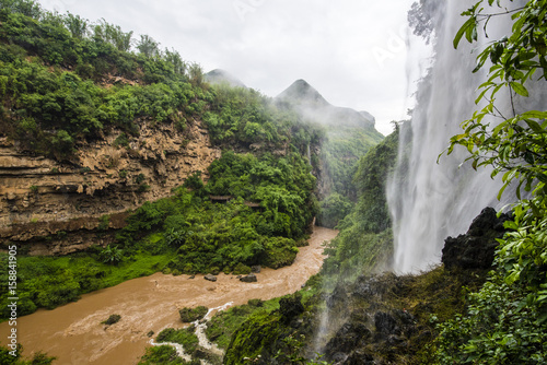 Sticker maling river canyon and waterfall, xingyi, guizhou, china