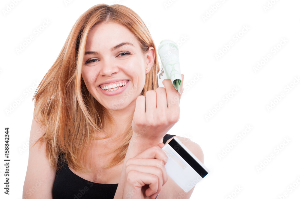 Close-up portrait of attractive girl smiling Close-up portrait of attractive girl smiling