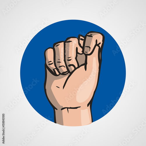 hands gesture or finger alphabet spelling vector illustration