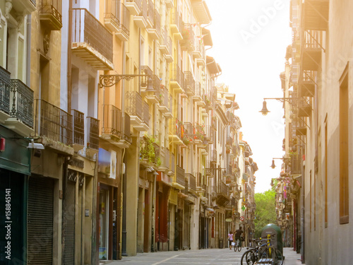 Ancient street. Pamplona, Navarre, Spain.