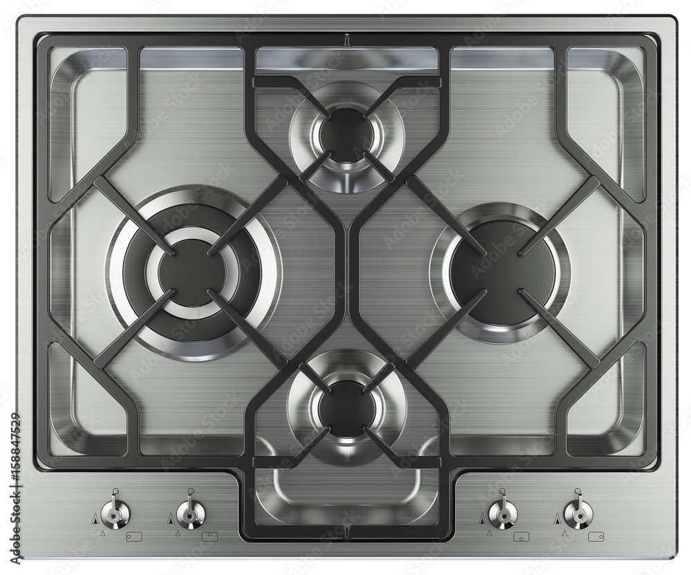 Kitchen stove top view Stock Illustration | Adobe Stock