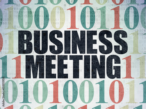 Business concept: Business Meeting on Digital Data Paper background