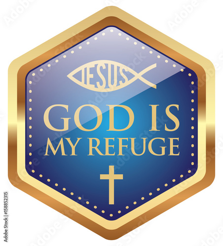 Jesus and Cross badge 