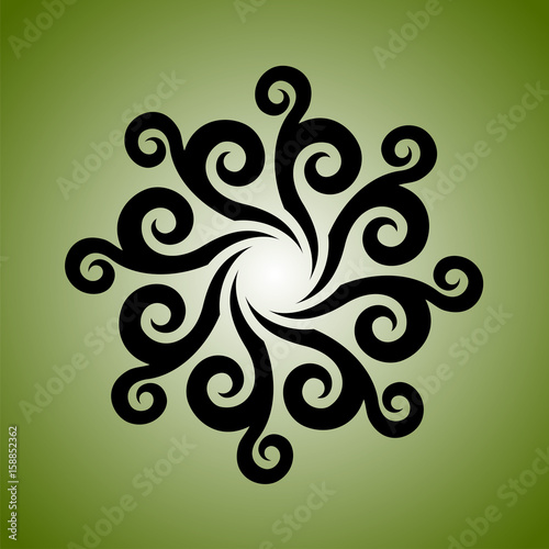 Round tribal ornaments