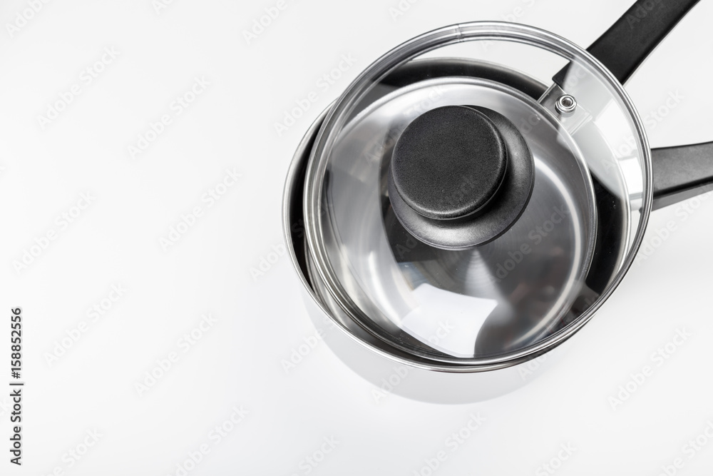 Steel saucepan isolated on white background Steel saucepan isolated on white background