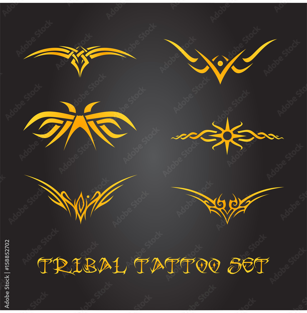 Naklejka premium Tribal tattoo ornament
