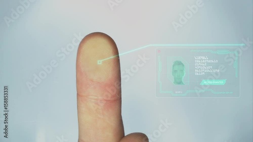 Finger scanning and access granted for person